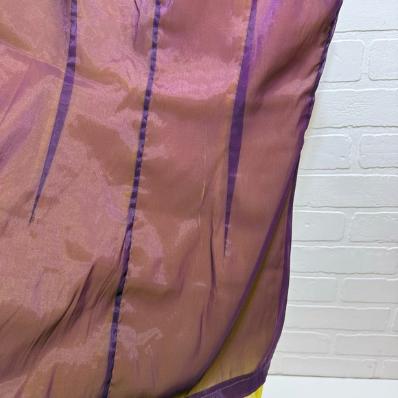 Vintage Dolce & Gabbana Sheer Sleeveless Top - Plum & Yellow - Picture 5 of 6